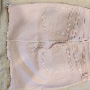 Good American Blush Pink Denim Skirt